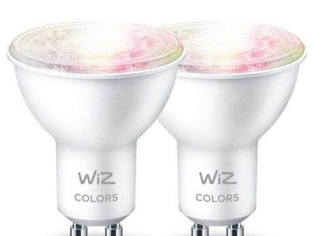 Lâmpada Smart WiZ TW LED Wi-Fi RGB 4.7W GU10 Pack 2 Unidades Online now