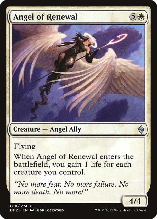 Angel of Renewal [Battle for Zendikar] For Discount