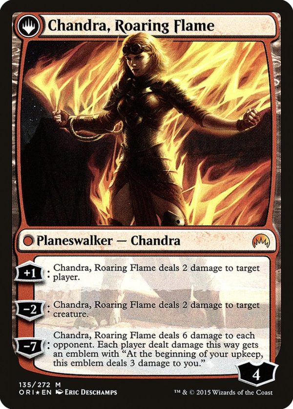 Chandra, Fire of Kaladesh    Chandra, Roaring Flame [Magic Origins Prerelease Promos] For Cheap