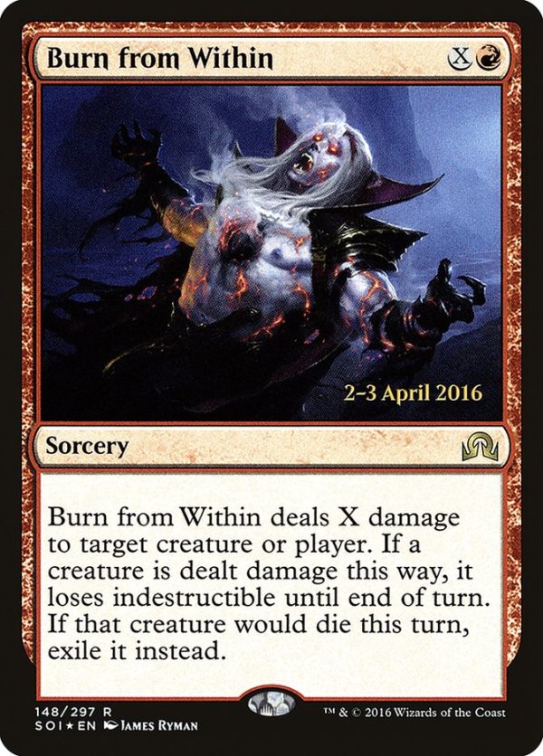 Burn from Within [Shadows over Innistrad Prerelease Promos] Online Hot Sale